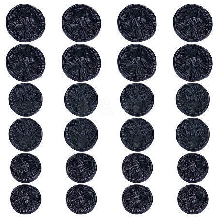 24Pcs 3 Style 1-Hole Alloy Shank Buttons BUTT-GF0001-37-1