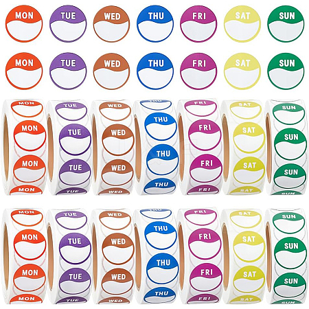 14 Rolls 7 Colors Stickers Roll DIY-PH0032-85-1