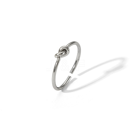 Minimalist Stainless Steel Knot Open Cuff Rings EO4616-6-1