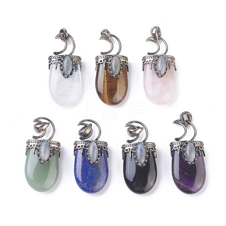 Natural Mixed Stone Pendants G-F639-09-1