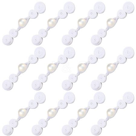 12Pcs Polyester Resin Cheongsam Buckle for Chinese Formal Dress DIY-CY0001-86B-1