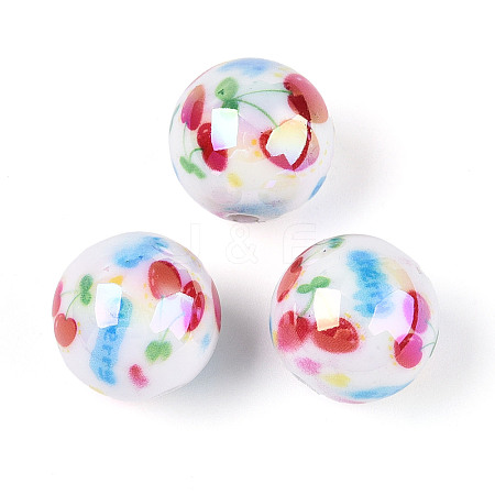 Printed Opaque Acrylic Beads X1-MACR-T048-04C-1