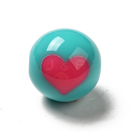 Two Tone Opaque Acrylic Beads SACR-K003-03E-1