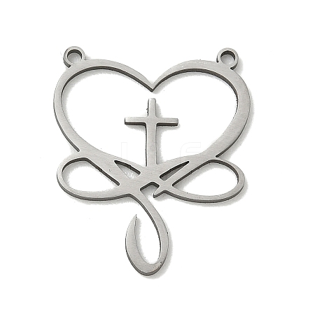 Hollow 201 Stainless Steel Pendants STAS-B136-01P-1