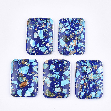 Assembled Synthetic Imperial Jasper and Natural Lapis Lazuli Pendants X-G-S329-048-1