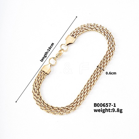 Button Style Simple Fashion Stainless Steel Mesh Chain Bracelets TG2111-1