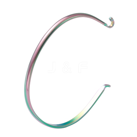 Ion Plating(IP) 304 Stainless Steel Cuff Bangle Making STAS-H154-01MC-1