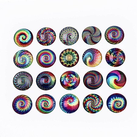 Glass Cabochons X-GGLA-S036-12-1