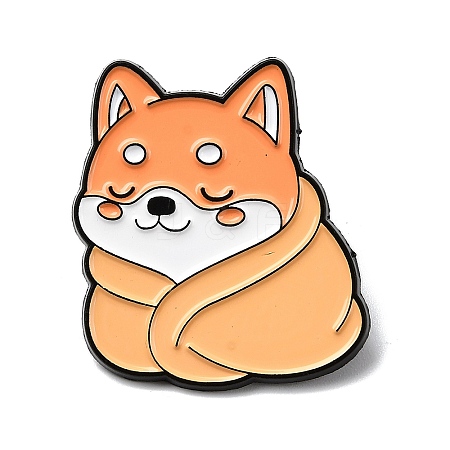 Shiba Inu with Blanket Enamel Pins JEWB-I055-04EB-02-1