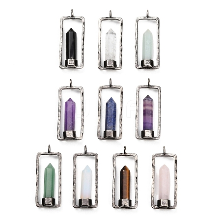 Natural & Synthetic Mixed Gemstone Pendants GG-CBACC2B-06AS-1