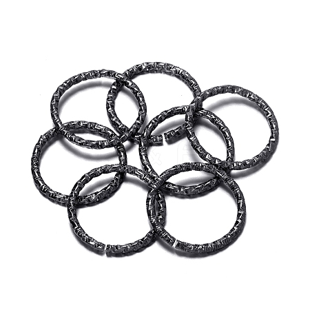 304 Stainless Steel Twisted Open Jump Rings STAS-WH0021-13B-1