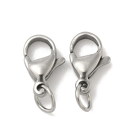 304 Stainless Steel Lobster Claw Clasps STAS-B166-01P-1
