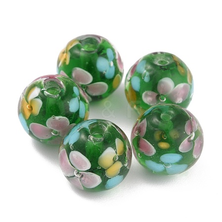 Round Lampwork Beads LAMP-H059-A07-1