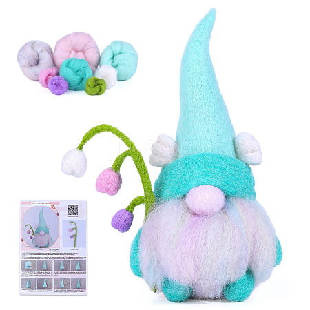 DIY Lily of the Valley Gnome Doll Needle Felting Kit PW-WGA83B7-03-1