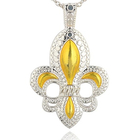 Alloy Enamel Flower Big Pendants ENAM-J129-4S-1