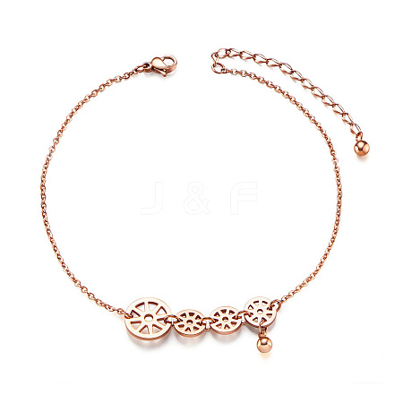 SHEGRACE Titanium Steel Charm Anklet JA97A-1