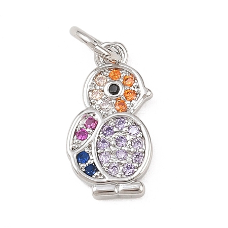 Brass Micro Pave Cubic Zirconia Pendants KK-G544-43P-1