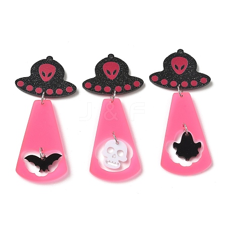 Halloween Opaque Acrylic Big Pendants AC-CBACFA6-02P-1