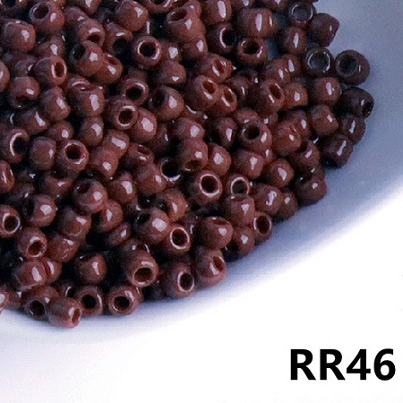 Opaque 6/0 Glass Seed Beads SEED-I013-4mm-RR46-1