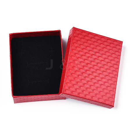 Rhombus Textured Cardboard Jewelry Boxes CBOX-T006-01J-1