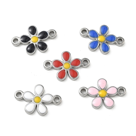 304 Stainless Steel Enamel Connector Charms STAS-G387-01P-1