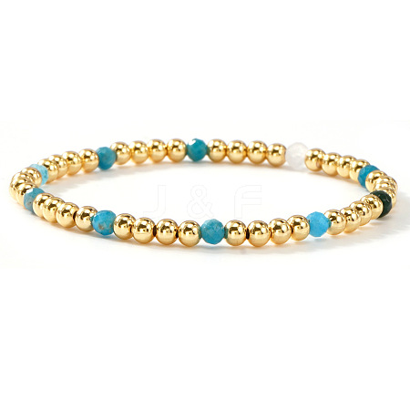 Natural Mixed Gemstone Beaded Stretch Bracelets TU5709-7-1