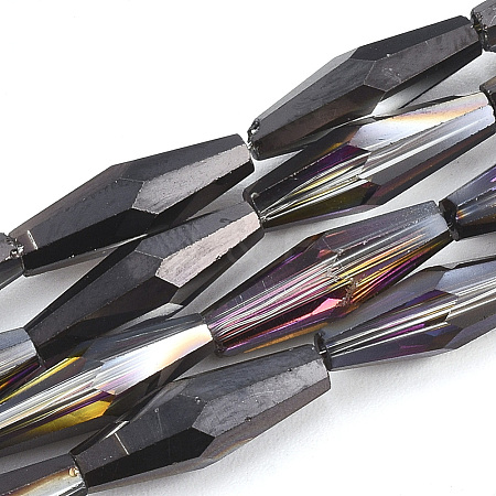 Electroplated Glass Beads Strands X-EGLA-S174-06A-1
