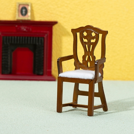 Dollhouse Miniature Furniture Model Retro Chair Micro Landscape Dollhouse Accessories PW-WG22F2C-01-1