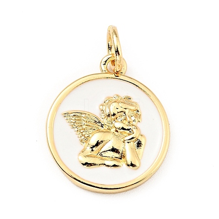 Brass Enamel Pendants KK-G416-38G-04-1