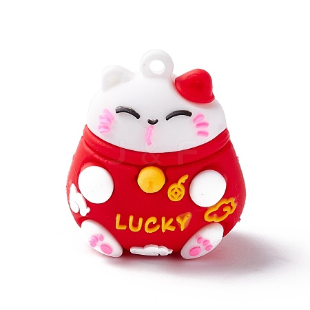 PVC Cartoon Lucky Cat Doll Pendants KY-C008-12B-1