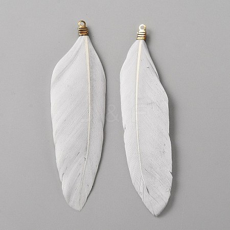 Feather Big Pendants FIND-WH0143-94N-1