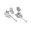 Non-Tarnish 304 Stainless Steel Melting Heart Stud Earrings for Women EJEW-F300-14P-2