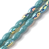 AB Color Plated Electroplate Beads Strands X-EGLA-H104-03F-1