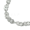 304 Stainless Steel Heart Link Bracelets for Women BJEW-A007-02P-2