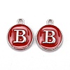 Platinum Plated Alloy Enamel Charms LS-ENAM-S118-03B-P-1
