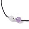 6Pcs Natural Gemstone Round Beads Bracelets for Men Women BJEW-JB11750-4