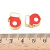Christmas Brass Enamel Beads KK-I474-G15-3