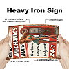 Vintage Metal Tin Sign AJEW-WH0189-416-3