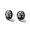 Independence Day Wood Stud Earrings EJEW-D108-01C-2