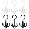 AHADEMAKER 6Pcs 2 Colors Plastic Multi-Function 4-Claw Bag Hangers AJEW-GA0005-65-1