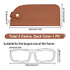   3Pcs 3 Colors PU Imitation Leather Slip-in Glasses Bag AJEW-PH0004-62-2