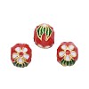 Chinese Style Alloy Enamel Beads ENAM-P160-20-G-3