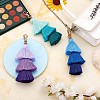 3Pcs Colorful Tassel Keychain Handmade Boho Keychain Personalized Bag Charm Tassel Keychain for Women JX282B-3