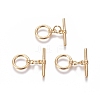 Brass Toggle Clasps KK-G381-01G-2