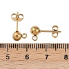 304 Stainless Steel Stud Earring Findings STAS-A119-06G-3