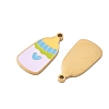 304 Stainless Steel Enamel Pendants STAS-G360-04G-03-2