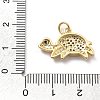 Rack Plating Brass with Cubic Zirconia Pendants KK-Q017-01E-G-3