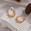 European Style Star 304 Stainless Steel Hoop Earrings IU1810-5