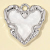 Zinc Alloy with White Enamel Pendants AL-OY001-37P-1