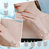 100 Sets 2-Strands 4-Holes 304 Stainless Steel Box Clasps STAS-DC0012-94-7